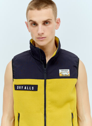 Human Made Contrast Panel Fleece Vest Yellow hmd0155003