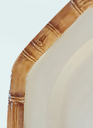 Les-Ottomans Set Of Two Bamboo Presentation Plates White wps0691390
