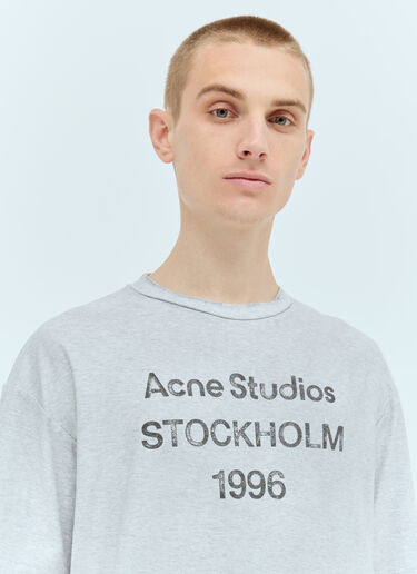 로고 프린트 티셔츠 Acne Studios 로고 프린트 티셔츠 그레이 acn0355011