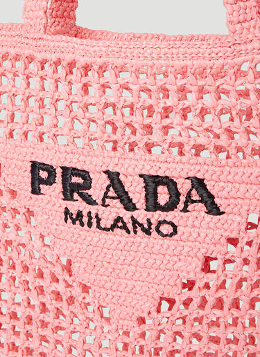 Prada Raffia Logo Tote Bag Pink pra0252018