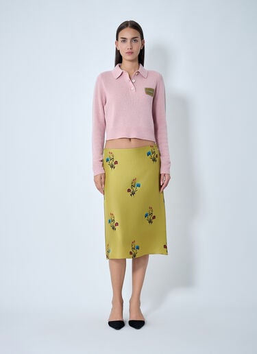 Logo Patch Sweater Marni Logo Patch Sweater Pink mni0262006