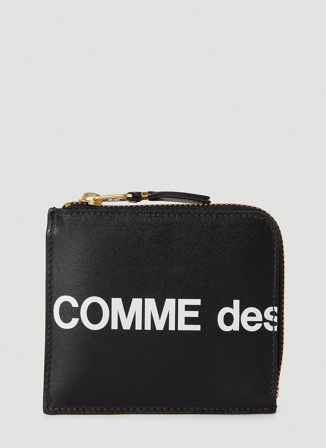 Comme des Garçons Wallet Logo Zipped Wallet Black cdw0356004