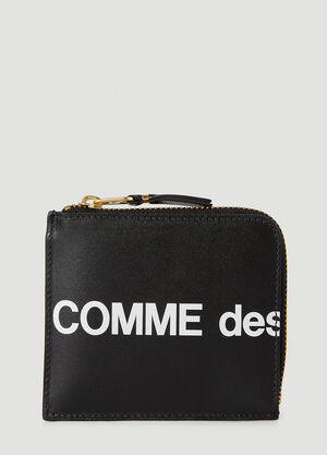 Comme des Garçons Wallet Logo Zipped Wallet Black cdw0357009