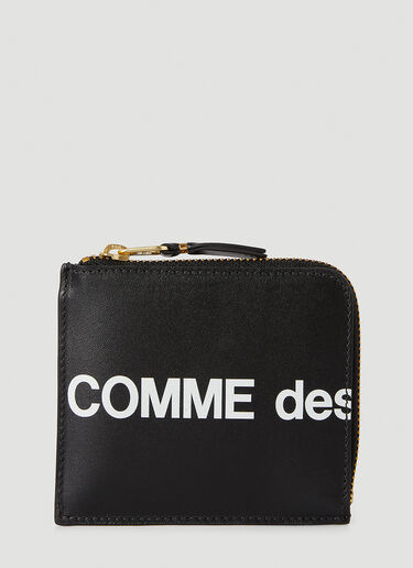 Comme des Garçons Wallet 로고 지퍼 지갑 블랙 cdw0346005