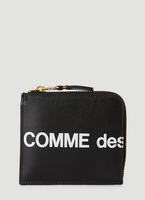 Comme des Garçons Wallet Logo Zipped Wallet Black cdw0354001