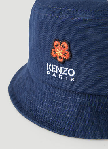 Kenzo 플라워 자수 버킷 햇 블루 knz0250051
