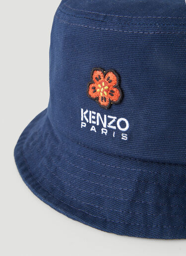Kenzo Flower Embroidery Bucket Hat Blue knz0250051