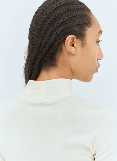 Lemaire Rib Turtleneck Top Off white lem0258015