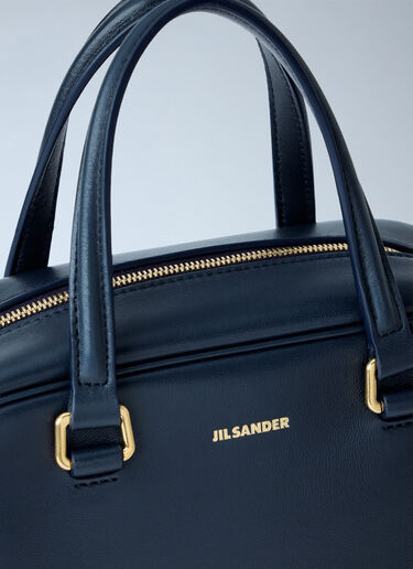LN-CC® - Jil Sander: Compact Leather Handbag - Dark Blue Jil Sander Compact Leather Handbag Dark Blue jil0265014