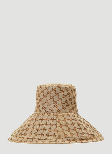 Gucci Oversized GG Logo Bucket Hat Beige guc0241055