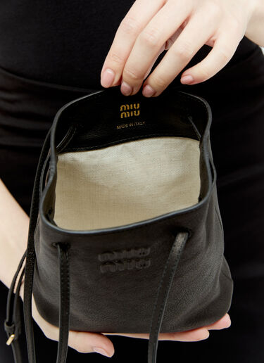 Miu Miu Nappa Leather Mini Bag Black miu0256050
