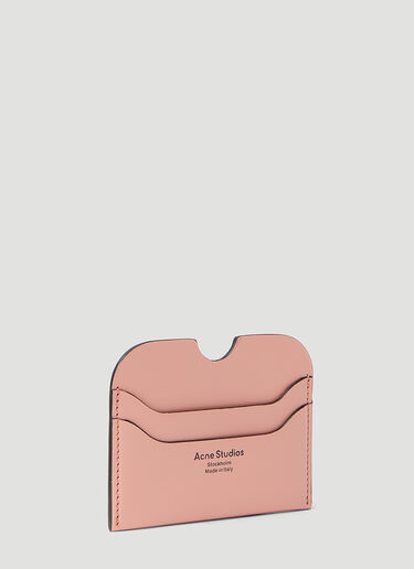 ロゴプリントレザー製カードホルダー Acne Studios ロゴプリントレザー製カードホルダー ピンク acn0154058