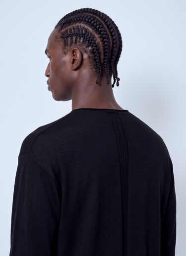 LN-CC® - Rick Owens: Cut-Out Detail Sweater - Black Rick Owens Cut-Out Detail Sweater Black ric0165042