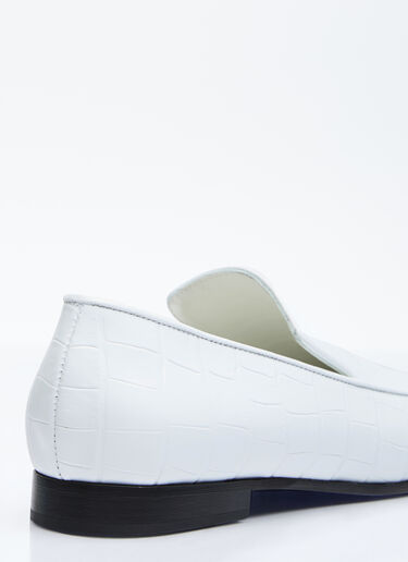 TOTEME Croco Oval Loafers White tot0256025