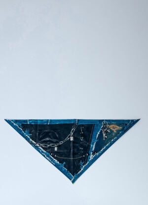 Acne Studios Printed Silk Scarf Black acn0264010