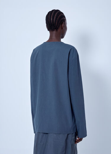 Miu Miu Stretch Poplin Top Blue miu0366054