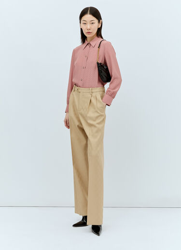 Gucci Interlocking G Wool Pants Beige guc0255038