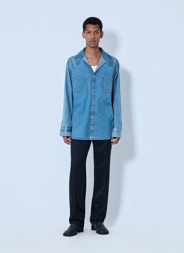 Maison Margiela Denim Button-Down Shirt Blue mla0164103
