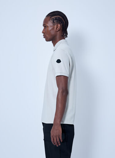 LN-CC® - Moncler: Polo Shirt with Sleeve Logo Patch - Beige Moncler Polo Shirt with Sleeve Logo Patch Beige mon0166020