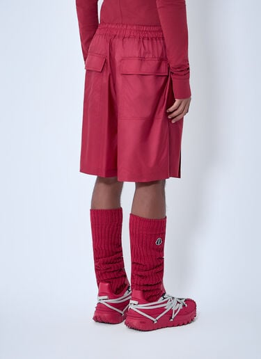 Moncler x Rick Owens Drawstring Midi Kilt Shorts Red mcs0363012