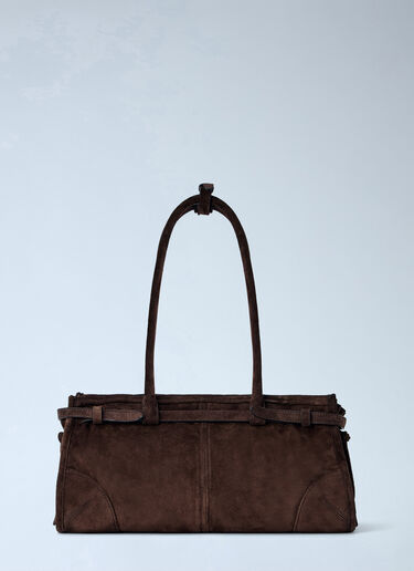 LN-CC® - Prada: Medium Bonnie Suede Leather Handbag - Brown Prada Medium Bonnie Suede Leather Handbag Brown pra0266029