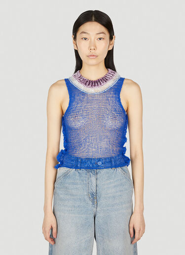 Marni 镂空针织背心 蓝色 mni0252015