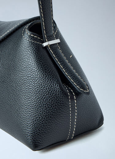 LN-CC® - Toteme: T-Lock Grained-Leather Shoulder Bag - Black Toteme T-Lock Grained-Leather Shoulder Bag Black tot0265082