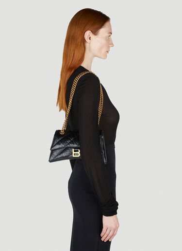 Balenciaga クラッシュ チェーン スモール ショルダーバッグ ブラック bal0252023