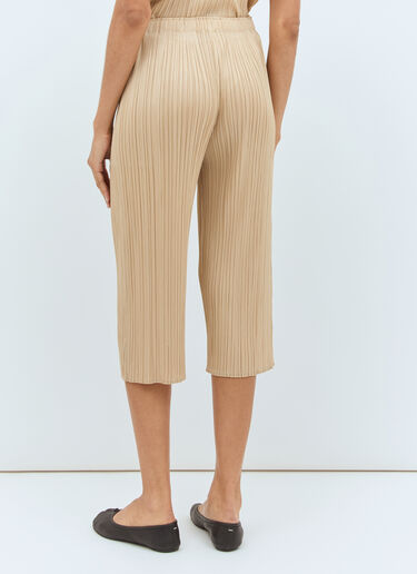 Pleats Please Issey Miyake 阔腿褶裥长裤 米色 plp0258007