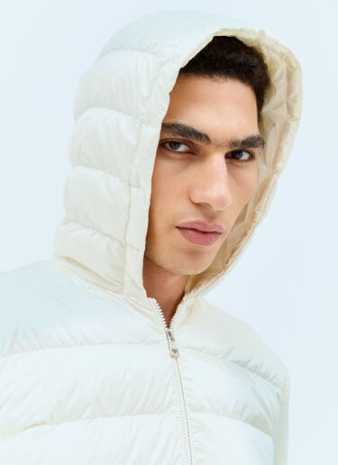 Padded Zip-Up Cardigan Moncler Padded Zip-Up Cardigan Cream mon0157022