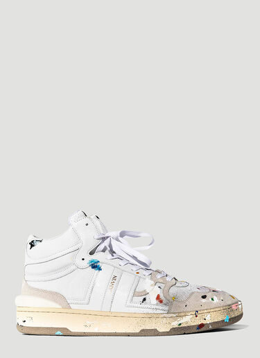 Lanvin X Gallery Dept. Splatter Clay High-Top Sneakers White lag0146015
