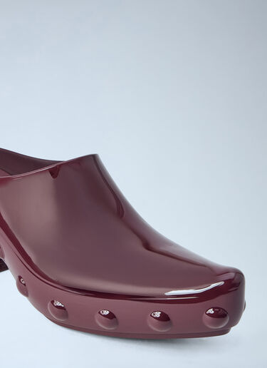 Bottega Veneta Gondola Studded Rubber Mules Burgundy bov0264039
