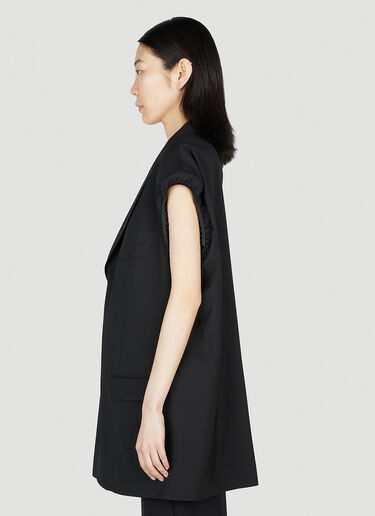 Raf Simons Elasticated Cuff Sleeveless Blazer Black raf0252010