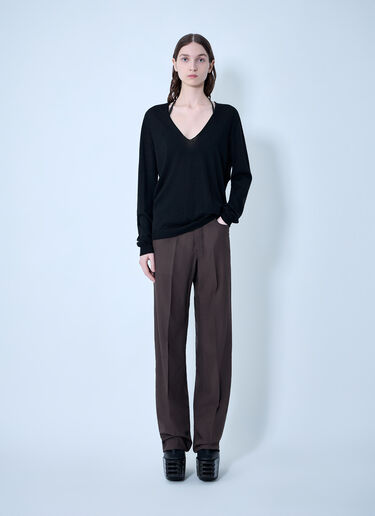 Rick Owens V Neck Pull Knit Black ric0263039