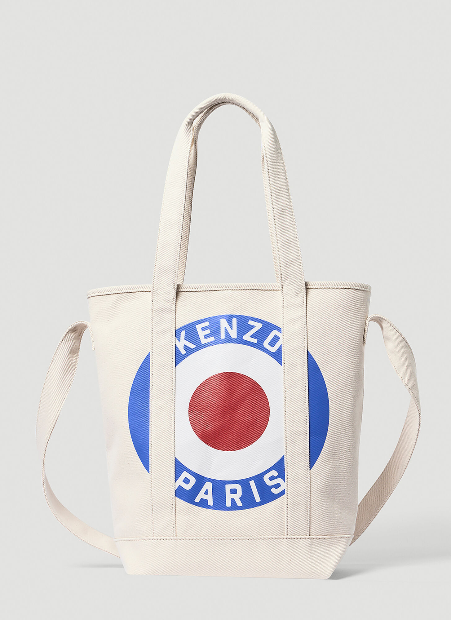 Shop Kenzo Target Tote Bag In Cream
