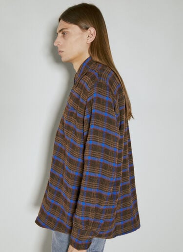 Above Check Bouclé Shirt Our Legacy Above Check Bouclé Shirt Brown our0154001