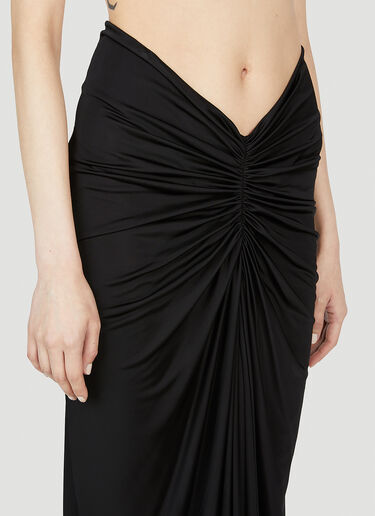Saint Laurent 缩褶裙 黑色 sla0252025