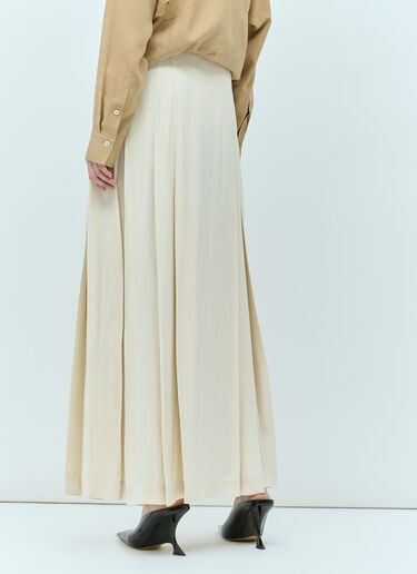 TOTEME Pleated Wrap Maxi Skirt Cream tot0255015