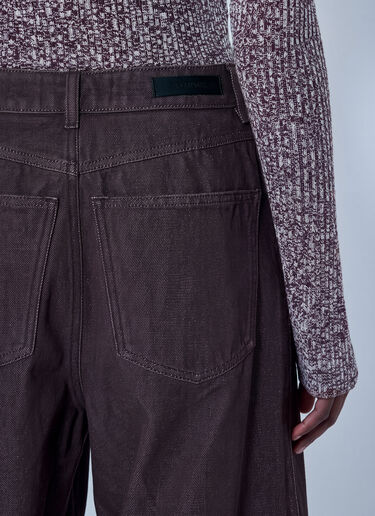 LN-CC® - Sportmax: Beati Denim Palazzo Trousers - Brown Sportmax Beati Denim Palazzo Trousers Brown spx0266012