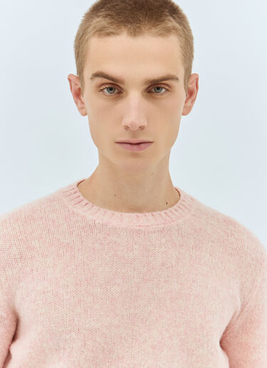 Prada Shetland Wool Crewneck Sweater Pink pra0159033