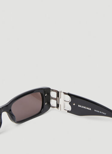 Balenciaga Dynasty Rectangle Sunglasses Black bal0352017