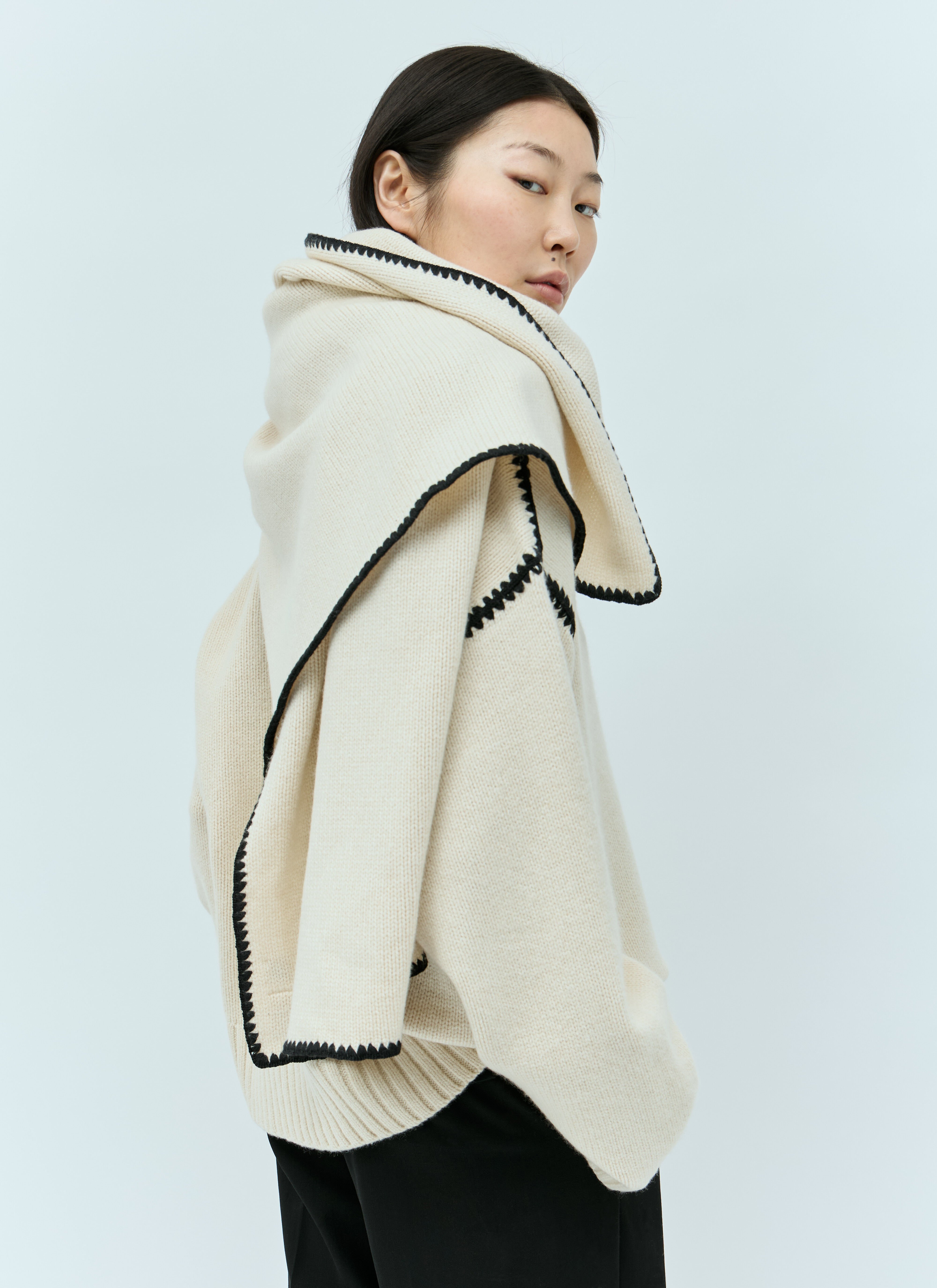 TOTEME 刺绣羊毛羊绒围巾 黄色 tot0256020
