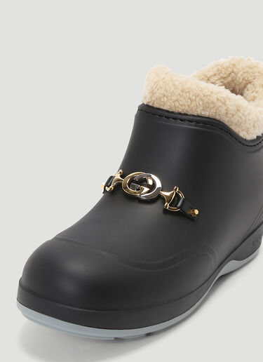 Gucci Horsebit Rubber Ankle Boots Black guc0241080