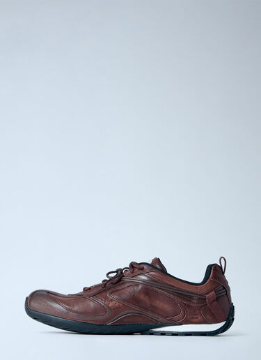 LN-CC® - Balenciaga: Radar Leather Sneakers - Burgundy Balenciaga Radar Leather Sneakers Burgundy bal0165026