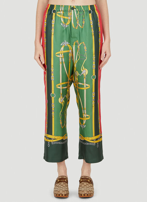 Sportmax Chain Print Pants Brown spx0253007