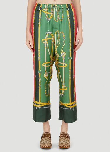 Gucci Chain Print Pants Green guc0251296