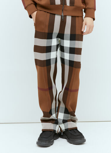 Burberry Check Track Pants Brown bur0153017