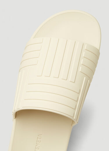 Bottega Veneta Rubber Carpet Slides Cream bov0247043