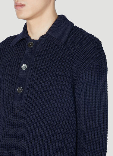 Our Legacy Polo Sweater Dark Blue our0152007