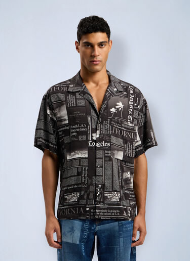 PaxLaTimes News Shirt Palm Angels PaxLaTimes News Shirt Black pma0162042